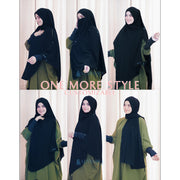 Alsyahra Exclusive Set Pasmina Syari Cadar Tali Hafiza Jetblack