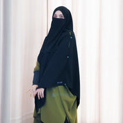 Alsyahra Exclusive Set Pasmina Syari Cadar Tali Hafiza Jetblack