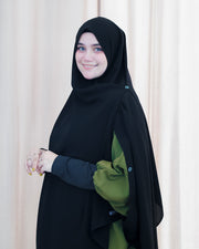 Alsyahra Exclusive Set Pasmina Syari Cadar Tali Hafiza Jetblack