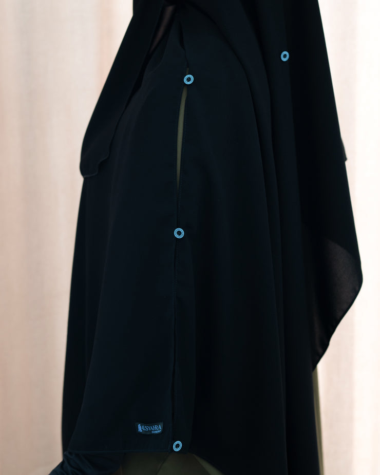 Alsyahra Exclusive Set Pasmina Syari Cadar Tali Hafiza Jetblack