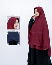 Set Khimar Syari Cerutti 2 Layer Size XL Alsyahra Exclusive