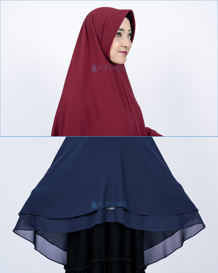 Set Khimar Syari Cerutti 2 Layer Size XL Alsyahra Exclusive