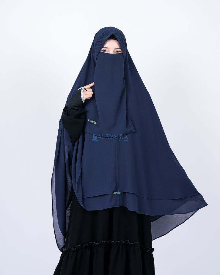 Set Khimar Syari Cerutti 2 Layer Size XL Alsyahra Exclusive