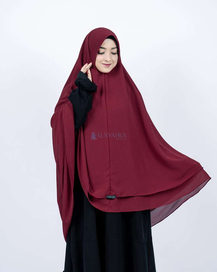 Set Khimar Syari Cerutti 2 Layer Size XL Alsyahra Exclusive