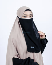 Cadar Tali Nose Bisban Sifon Silk Jetblack Alsyahra Exclusive