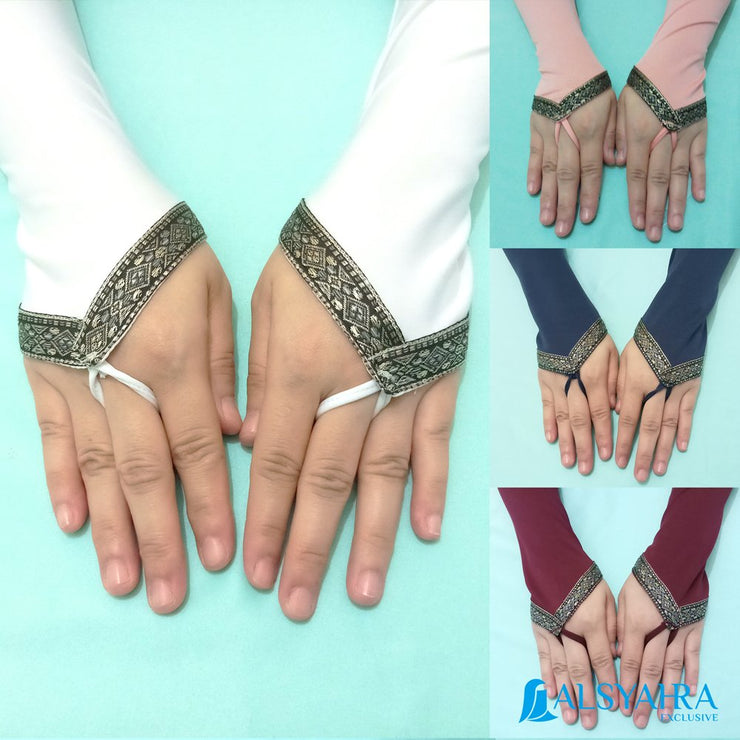 Manset Handsock Cincin Stripe Motif Silver Premium Alsyahra