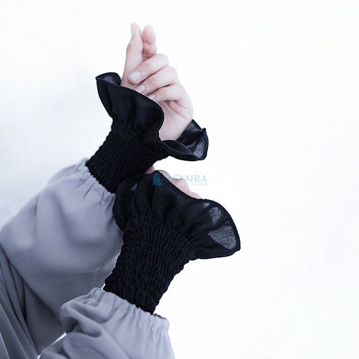 Manset Handsock Queen Wrinkle Jetblack Alsyahra Exclusive