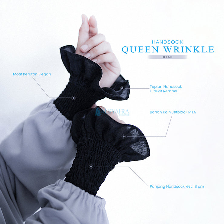 Manset Handsock Queen Wrinkle Jetblack Alsyahra Exclusive