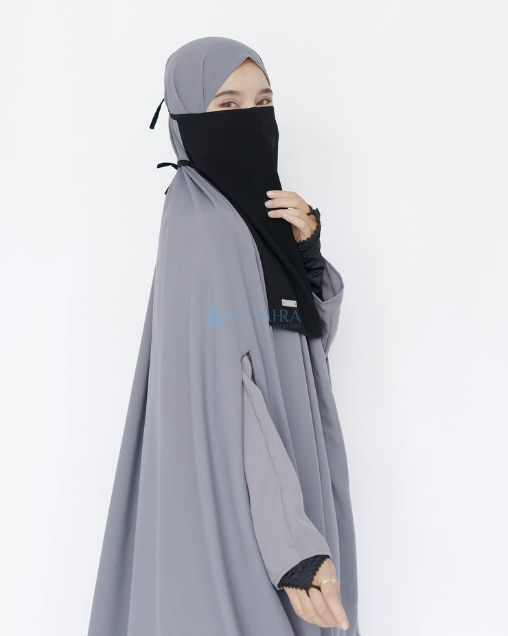 Mask Cadar Tali Himayah Sifon Jetblack Alsyahra Exclusive