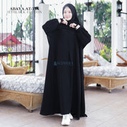Gamis Abaya Syari At-tin Jetblack by Alsyahra Exclusive