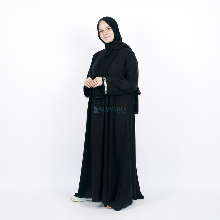 Abaya Gamis Syari Islambul Silver Jetblack Alsyahra Exclusive