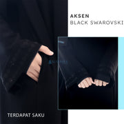 Abaya Gamis Syari Al Munawwarah Jetblack Alsyahra Exclusive