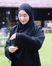 Abaya Gamis Syari Al Munawwarah Jetblack Alsyahra Exclusive