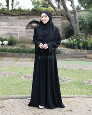 Abaya Gamis Syari Al Munawwarah Jetblack Alsyahra Exclusive