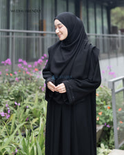 Abaya Gamis Syari Al Munawwarah Jetblack Alsyahra Exclusive