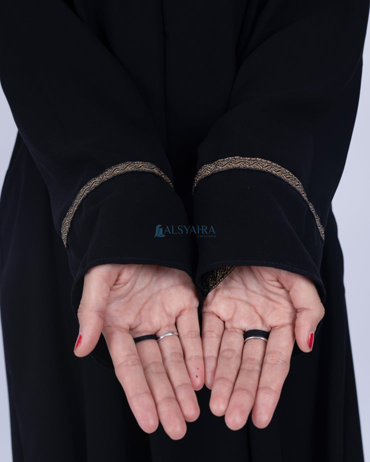 Abaya Gamis Syari Mecca Jetblack Alsyahra Exclusive