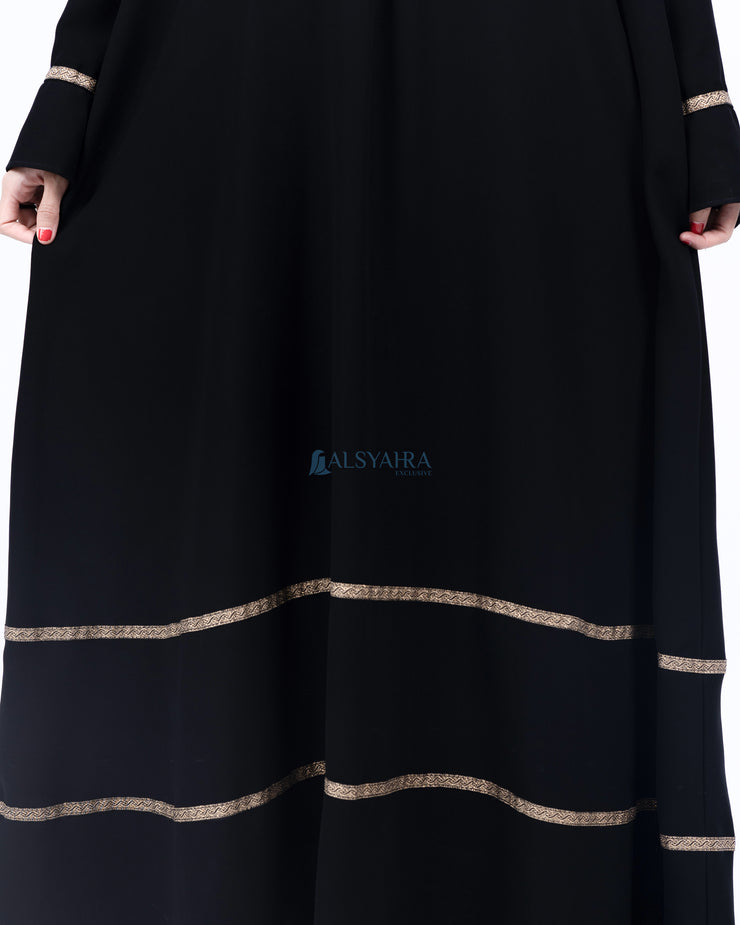 Abaya Gamis Syari Mecca Jetblack Alsyahra Exclusive