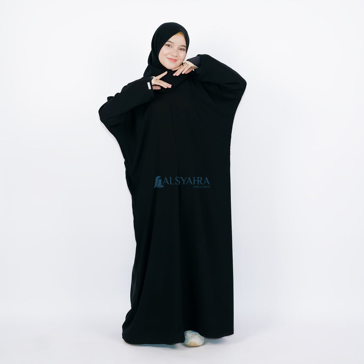 Abaya Gamis New Hurun In Jetblack Alsyahra Exclusive