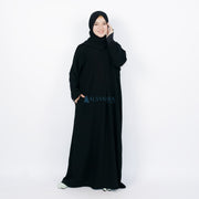 Abaya Gamis New Hurun In Jetblack Alsyahra Exclusive