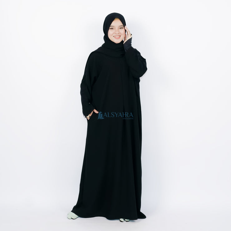 Abaya Gamis New Hurun In Jetblack Alsyahra Exclusive