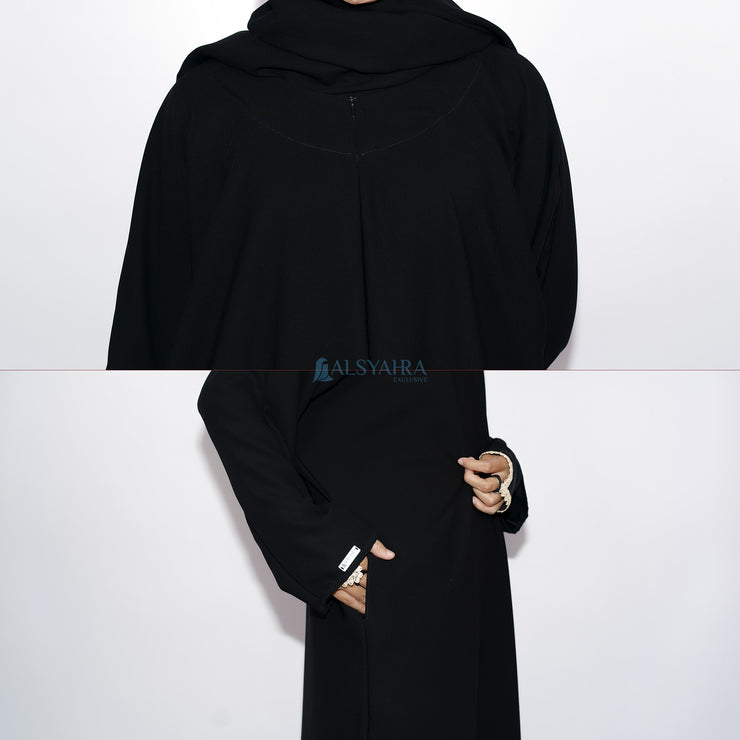 Abaya Gamis New Hurun In Jetblack Alsyahra Exclusive