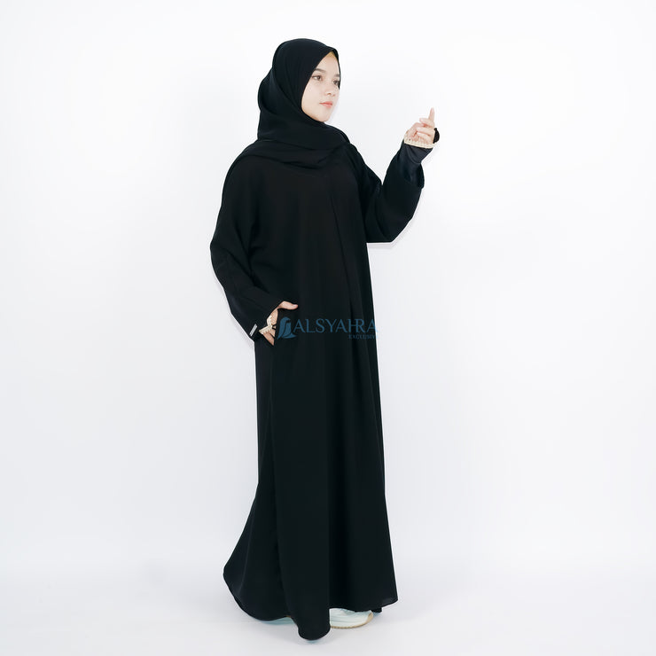 Abaya Gamis New Hurun In Jetblack Alsyahra Exclusive