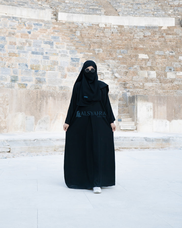 Abaya Gamis New Hurun In Jetblack Alsyahra Exclusive