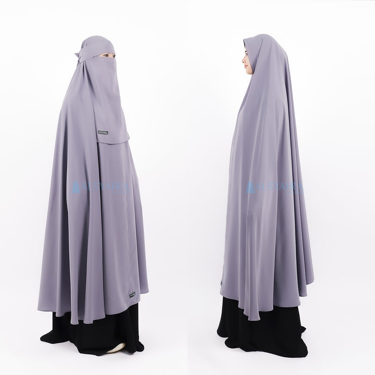Set Khimar Syari Haramain Niqab Bandana Non Pet Luxury Wolfis Alsyahra Exclusive