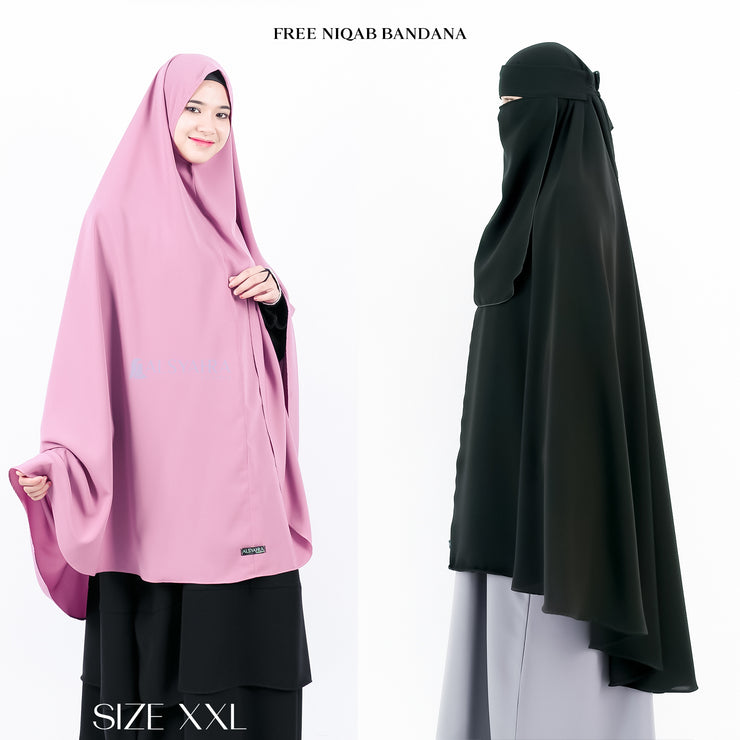 Set Khimar Non Pet Niqab Bandana XXL Luxury Wolfis