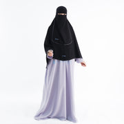 Set Khimar Bisban Niqab Bandana Jetblack Free Handsock Alsyahra Exclusive