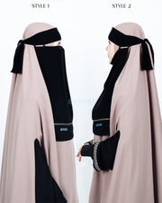 Niqab Bandana Pulldown Silsila Sifon Jetblack Alsyahra Exclusive