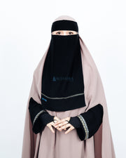 Niqab Bandana Pulldown Silsila Sifon Jetblack Alsyahra Exclusive