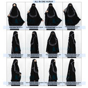 Bundling Niqab New All In One Hijrah Size M 12 Style Chiffon Silk Jetblack Alsyahra Exclusive