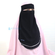 Bundling Niqab New All In One Hijrah Size L 12 Style Chiffon Silk Jetblack Alsyahra Exclusive