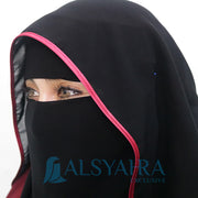 Niqab Butterfly Hijrah Chiffon Silk Jetblack Alsyahra Exclusive