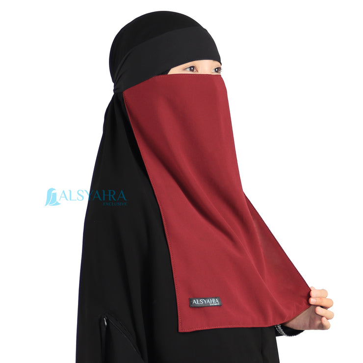 Niqab Bandana Bolak Balik 2 Warna Sifon Premium Alsyahra Exclusive