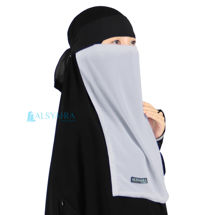Niqab Bandana Bolak Balik 2 Warna Sifon Premium Alsyahra Exclusive