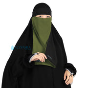 Niqab Bandana Bolak Balik 2 Warna Sifon Premium Alsyahra Exclusive