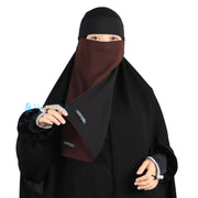 Niqab Bandana Bolak Balik 2 Warna Sifon Premium Alsyahra Exclusive