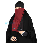 Niqab Bandana Bolak Balik 2 Warna Sifon Premium Alsyahra Exclusive