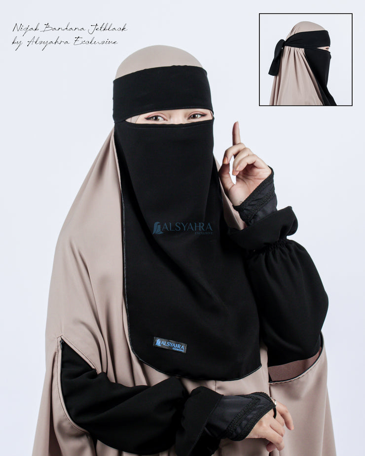 Niqab Bandana Jetblack Edition Alsyahra Exclusive