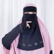 Alsyahra Exclusive Niqab Bandana Mediterania Sifon Silk Jetblack