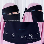 Alsyahra Exclusive Niqab Bandana Mediterania Sifon Silk Jetblack