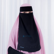 Niqab Bandana Pulldown Anatolia Sifon Silk Jetblack Alsyahra Exclusive