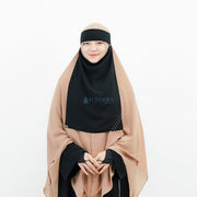 Alsyahra Exclusive Niqab Bandana Pulldown Andalusia Sifon Silk Jetblack