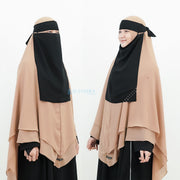 Alsyahra Exclusive Niqab Bandana Pulldown Andalusia Sifon Silk Jetblack