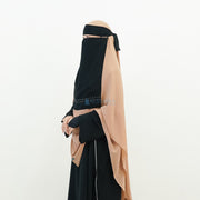 Alsyahra Exclusive Niqab Bandana Pulldown Andalusia Stripe Sifon Silk Jetblack