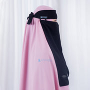 Alsyahra Exclusive Niqab Bandana Pulldown Mediterania Sifon Silk Jetblack