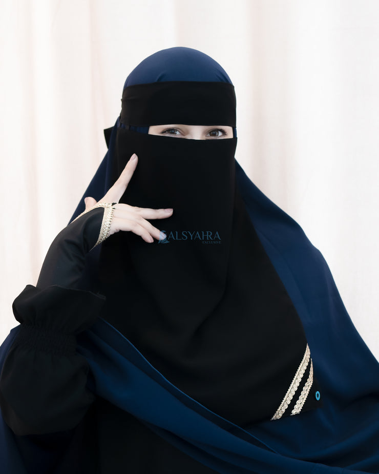 Niqab Bandana Pulldown New Raaina Sifon Jetblack Alsyahra Exclusive