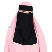 Alsyahra Exclusive Niqab Bandana Style Saudi Sifon Jetblack